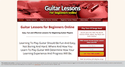 Desktop Screenshot of guitarlessonsforbeginnersonline.net